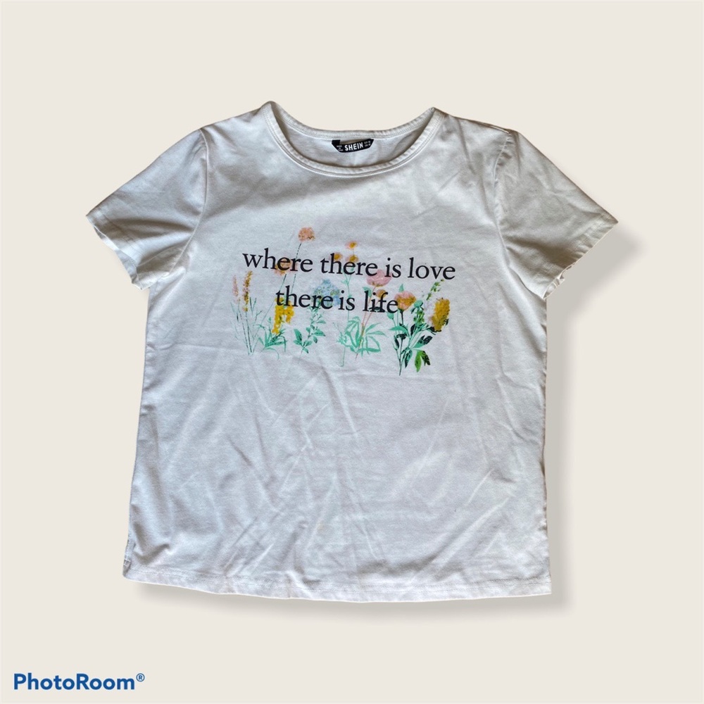 ~Flower quote tee~